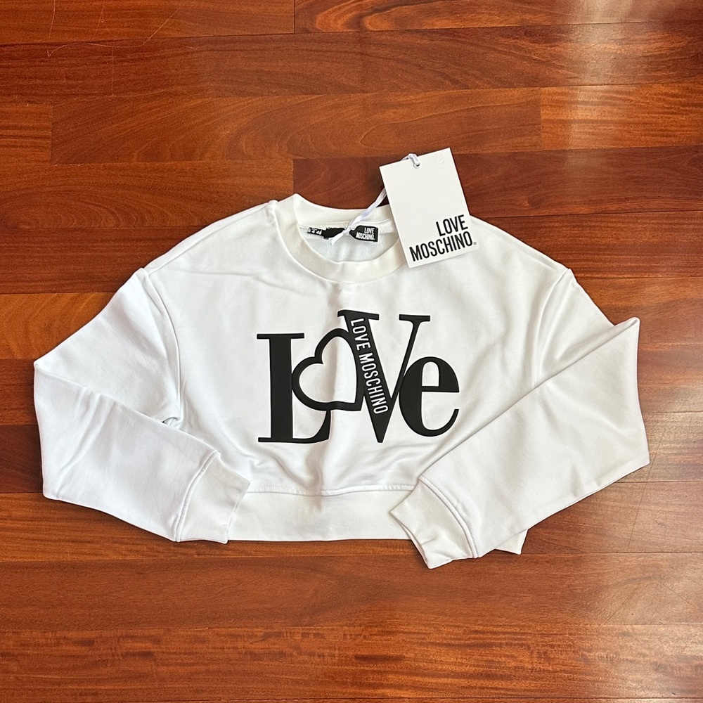 Love Moschino Cropped Crewneck